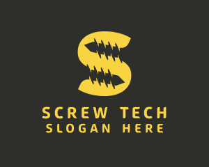 Screw Construction Letter S logo design