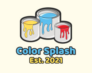 Color Paint Bucket logo design