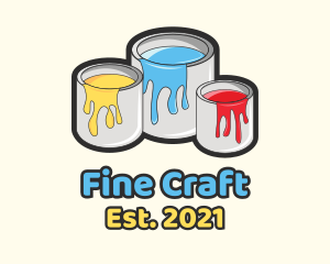 Color Paint Bucket logo design