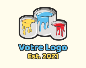 Color Paint Bucket logo design