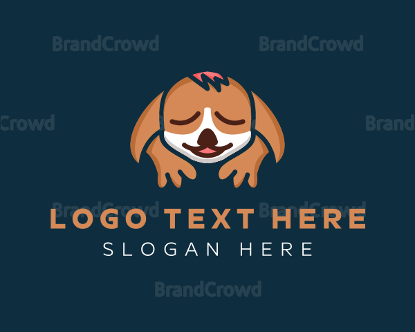 Sleeping Dog Animal Logo