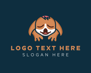 Pet Hotel - Sleeping Dog Animal logo design