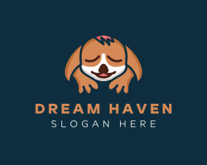 Sleeping - Sleeping Dog Animal logo design