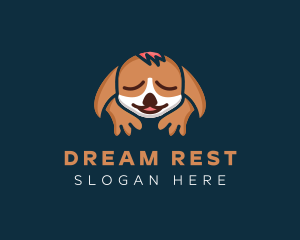 Nap - Sleeping Dog Animal logo design