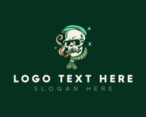 Tobacco - Fashionable Vaper Skull logo design