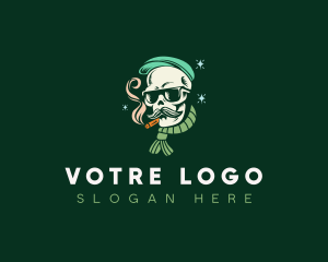 Smoke - Fashionable Vaper Skull logo design