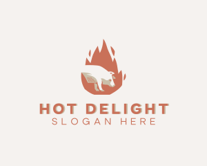 Hot Roast Pig  logo design