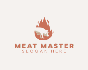 Hot Roast Pig  logo design