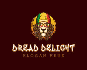 Dreadlocks - Rastafari Lion Beannie logo design