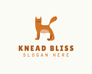 Cartoon Pet Cat Letter K logo design