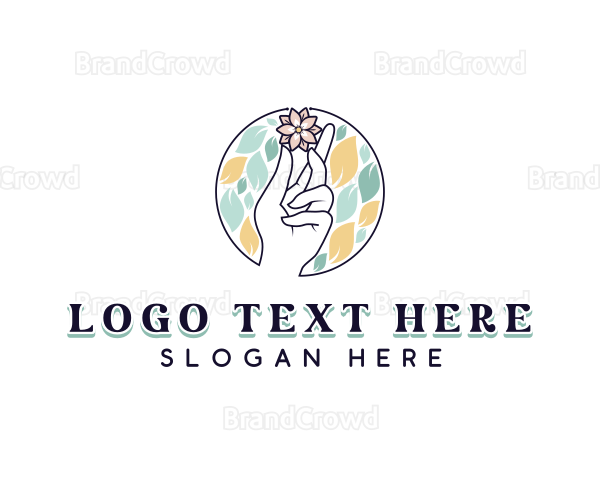 Flower Floral Hand Logo