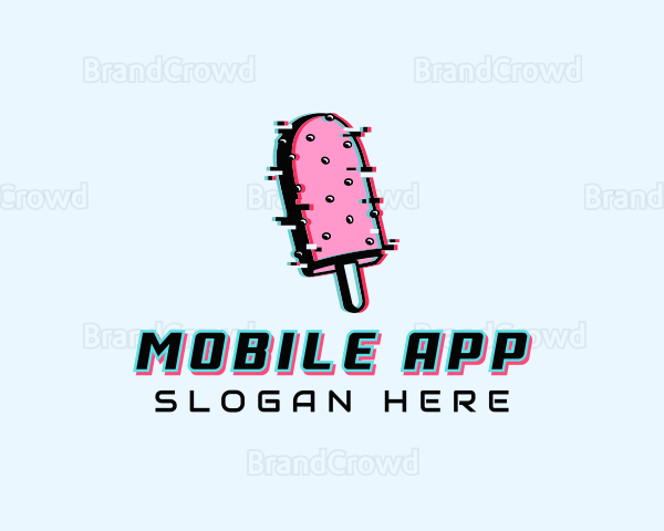 Cyber Popsicle Glitch Logo