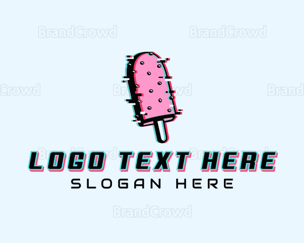 Cyber Popsicle Glitch Logo