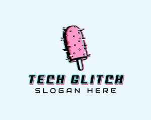 Glitch - Cyber Popsicle Glitch logo design