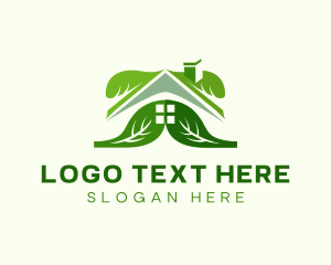 House - Leaf House Property logo design