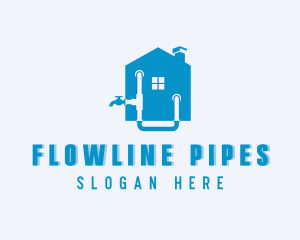 Plumbing Pipe Faucet  logo design