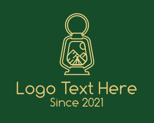 Trekking - Camping Night Lamp logo design