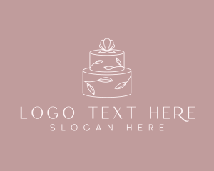 Boulangerie - Flower Cake Dessert logo design