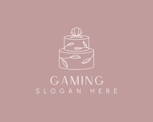 Flower Cake Dessert Logo