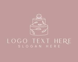 Flower Cake Dessert Logo