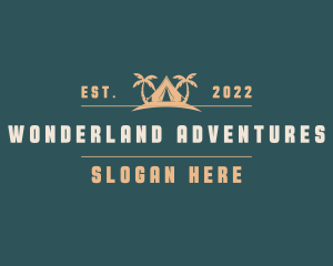 Camp Tent Vacation logo design