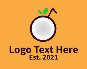 Fresh - Organic Coconut Juice logo design