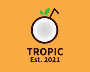 Organic Coconut Juice  logo design