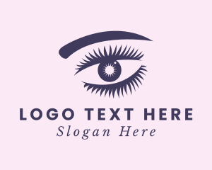 Cosmetic - Contact Lens Eyelashes logo design