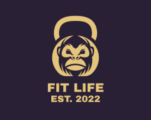 Gorilla Fitness Kettlebell Gym logo design