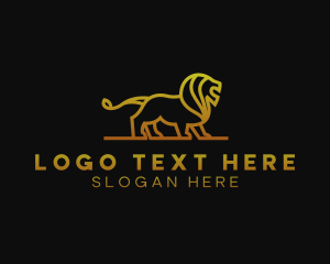 Animal - Gold Lion Finance logo design