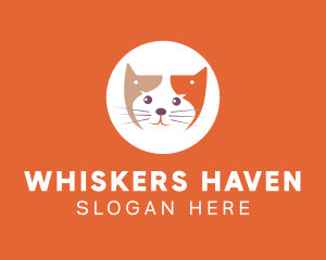 Whiskers - Cat Dog Veterinary logo design
