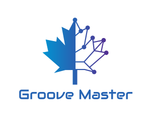 Maple Leaf - Blue Tech Canada logo design