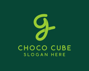 Swirl - Green Cursive Loop Letter G logo design