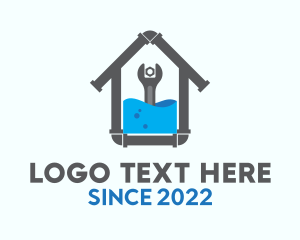 Toilet - Wrench House Plumber logo design