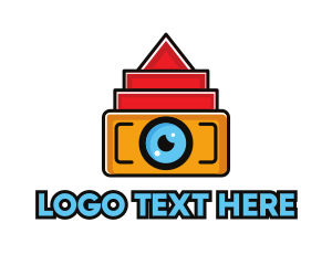 Lens - Geometric Digital Camera logo design