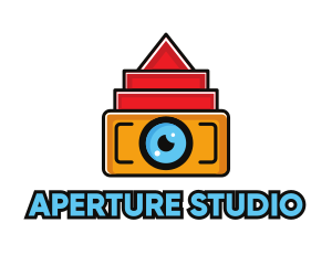 Aperture - Geometric Digital Camera logo design