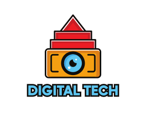 Digital - Geometric Digital Camera logo design