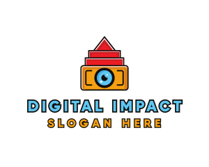 Geometric Digital Camera logo design