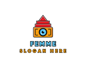 Geometric Digital Camera logo design