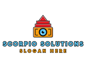 Geometric Digital Camera logo design