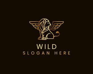 Court - Lion Griffin Wings logo design