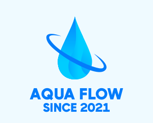 Hydrate - Aqua Water Droplet logo design