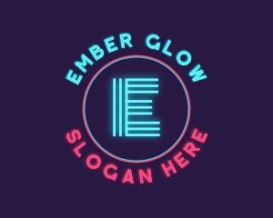 Neon Glow Disco logo design