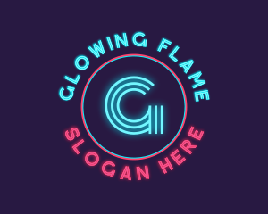 Neon Glow Disco logo design