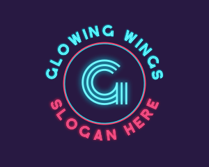 Neon Glow Disco logo design