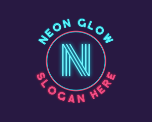 Neon Glow Disco logo design