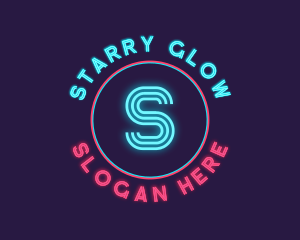 Neon Glow Disco logo design