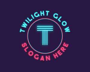 Neon Glow Disco logo design