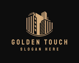 Gold Real Estate Building logo design