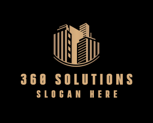 Gold Real Estate Building logo design